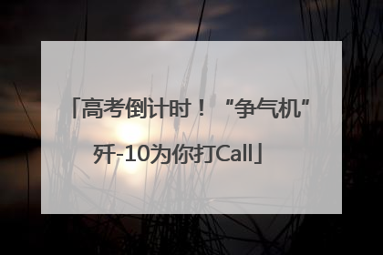 高考倒计时！“争气机”歼-10为你打Call