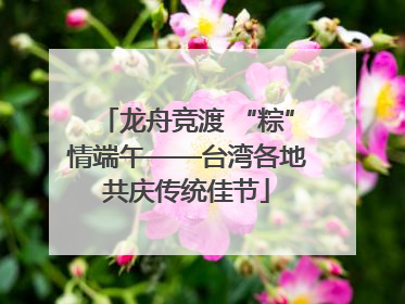 龙舟竞渡 “粽”情端午——台湾各地共庆传统佳节