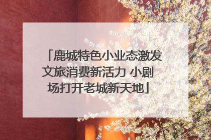 鹿城特色小业态激发文旅消费新活力 小剧场打开老城新天地