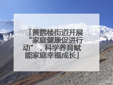 黄鹤楼街道开展“家庭健康促进行动”，科学养育赋能家庭幸福成长