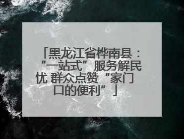 黑龙江省桦南县：“一站式”服务解民忧 群众点赞“家门口的便利”