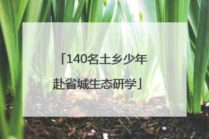140名土乡少年赴省城生态研学