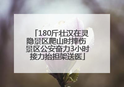 180斤壮汉在灵隐景区爬山时摔伤 景区公安奋力3小时接力抬担架送医