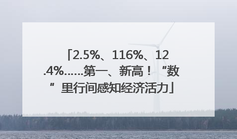 2.5%、116%、12.4%……第一、新高！“数”里行间感知经济活力