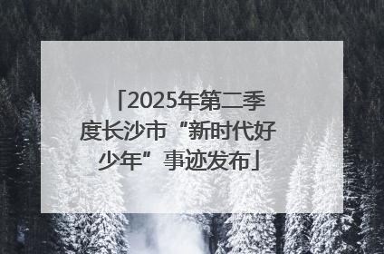 2025年第二季度长沙市“新时代好少年”事迹发布