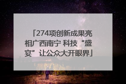 274项创新成果亮相广西南宁 科技“盛宴”让公众大开眼界