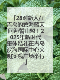 28对新人在青岛的碧海蓝天间海誓山盟！2025年新时代集体婚礼在青岛滨海国际中心文明实践广场举行